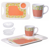 One Handled Mug Lid & Tray Bundle - Peach