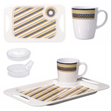 One Handled Mug Lid & Tray Bundle - White