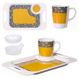 One Handled Mug Lid & Tray Bundle - Yellow