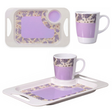 1 Handled Mug & Tray Set - Lilac