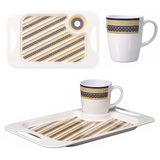 1 Handled Mug & Tray Set - White