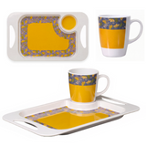 1 Handled Mug & Tray Set - Yellow