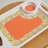 1 Handled Mug & Tray Set - Peach
