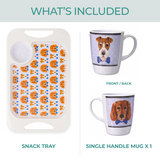 1 Handled Mug & Tray Set - Dog