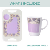 1 Handled Mug & Tray Set - Lilac