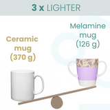 Two Handled Mug & Tray Set - Lilac