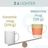 Two Handled Mug & Tray Set - Peach