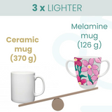 Two Handled Mug & Tray Set - Pink Floral