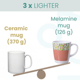 1 Handled Mug & Tray Set - Peach