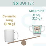 Two Handled Mug & Tray Set - Cat