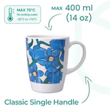 1 Handled Mug & Tray Set - Blue Floral