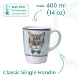1 Handled Mug & Tray Set - Cat