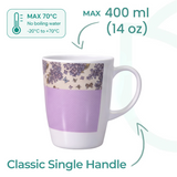 1 Handled Mug & Tray Set - Lilac