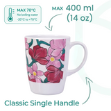 1 Handled Mug & Tray Set - Pink Floral