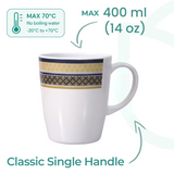 1 Handled Mug & Tray Set - White