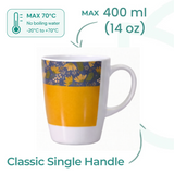 1 Handled Mug & Tray Set - Yellow