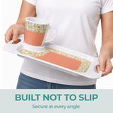 1 Handled Mug & Tray Set - Peach