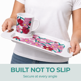 1 Handled Mug & Tray Set - Pink Floral