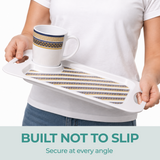 1 Handled Mug & Tray Set - White