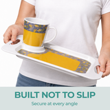 1 Handled Mug & Tray Set - Yellow