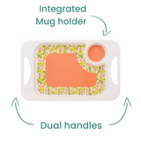 1 Handled Mug & Tray Set - Peach