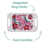 1 Handled Mug & Tray Set - Pink Floral