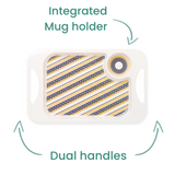1 Handled Mug & Tray Set - White