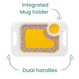 1 Handled Mug & Tray Set - Yellow
