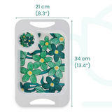 1 Handled Mug & Tray Set - Green Floral