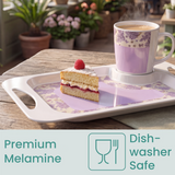 1 Handled Mug & Tray Set - Lilac