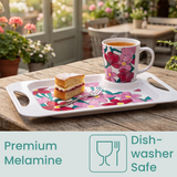 1 Handled Mug & Tray Set - Pink Floral