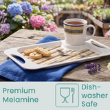 1 Handled Mug & Tray Set - White