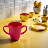 Two Handled Mug - Pink
