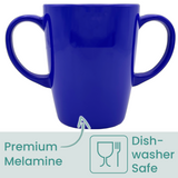 Two Handled Mug - Blue - Pack of 2