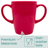 Two Handled Mug - Pink - Pack of 2