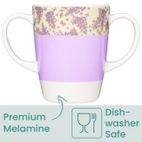 Two Handled Mug - Lilac - Pack of 2