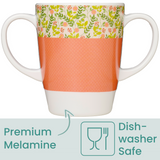 Two Handled Mug - Peach - Pack of 2