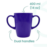 Two Handled Mug - Purple - Pack of 2