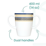 Two Handled Mug - White - Pack of 2