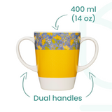 Two Handled Mug - Yellow - Pack of 2