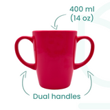 Two Handled Mug - Pink - Pack of 2
