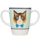 Two Handled Mug - Cat - Pack of 2