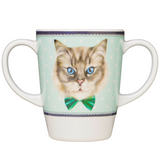 Two Handled Mug - Cat - Pack of 2