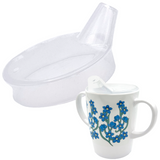 Mug, Lid & Tray Bundle - Light Blue Floral