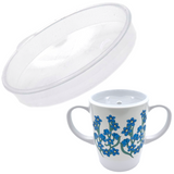 Mug, Lid & Tray Bundle - Light Blue Floral