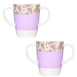 Two Handled Mug - Lilac - Pack of 2