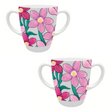 Two Handled Mug - Pink Floral - Pack of 2