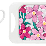 Mug, Lid & Tray Bundle - Pink Floral
