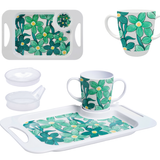 Mug, Lid & Tray Bundle - Green Floral