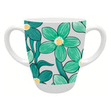 Two Handled Mug - Green Floral